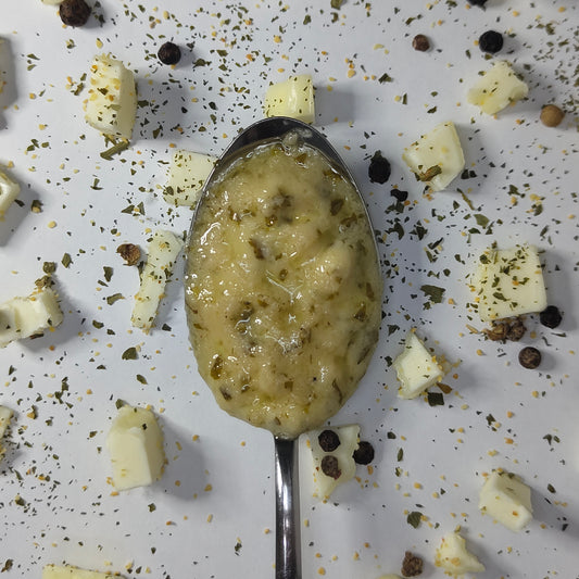 Emulsión de mantequilla y cebolla con trufa